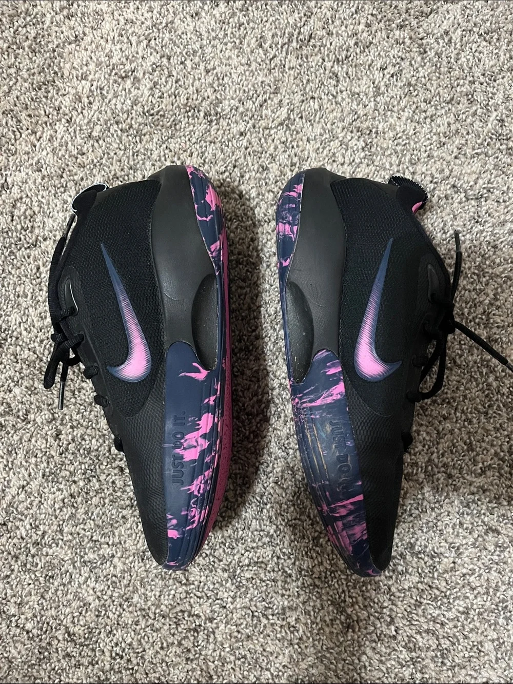 Nike Big Kids Black, Pink & Blue IsoFly Sneakers